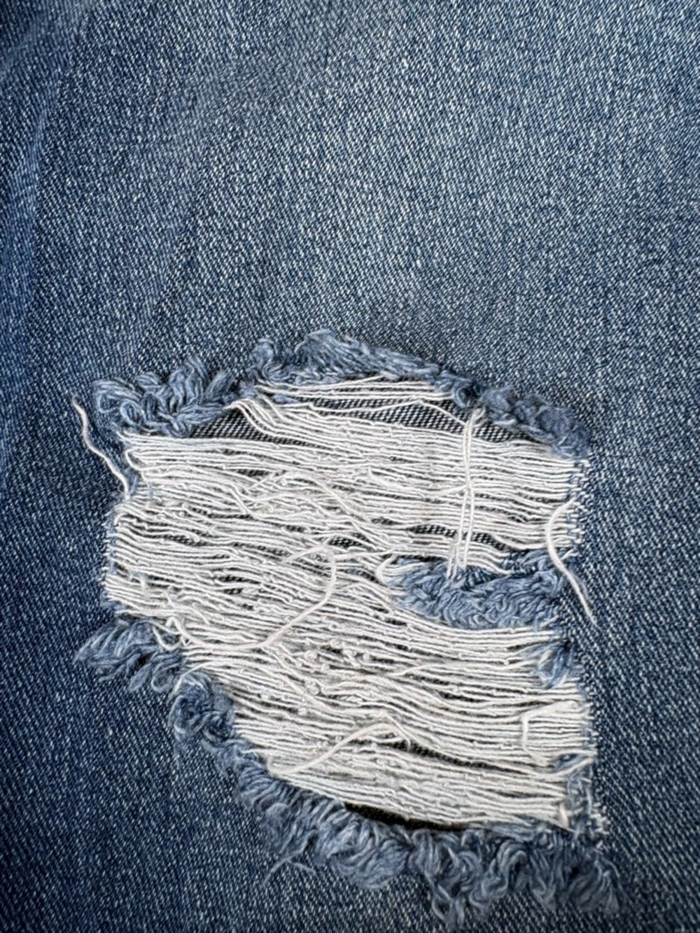 Time and Tru Women's Dark Blue Cropped Distressed Jeans - Picture 6 of 9